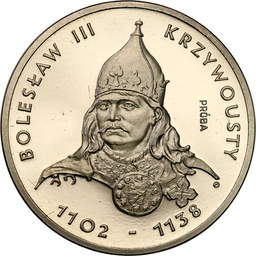 PRL. PRÓBA Nikiel 200 złotych 1982 Bolesław Krzywousty - popiersie